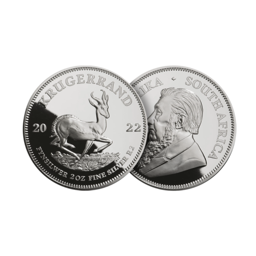Thumbnail 2 oz Krugerrand Proof Zilveren Munt 2022 perspectief 2