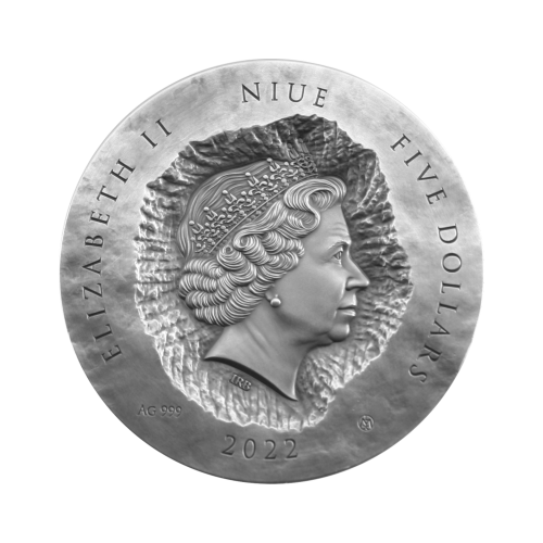 Thumbnail 2 troy ounce zilveren munt David antieke afwerking achterkant