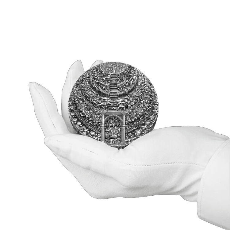 5 troy ounce zilveren munt de goddelijke komedie vagevuur perspectief 2