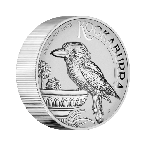 Thumbnail 5 oz Kookaburra Zilveren Munt 2022 perspectief 1