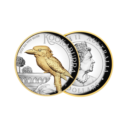Thumbnail 2 oz Kookaburra Zilveren Munt 2022 perspectief 1
