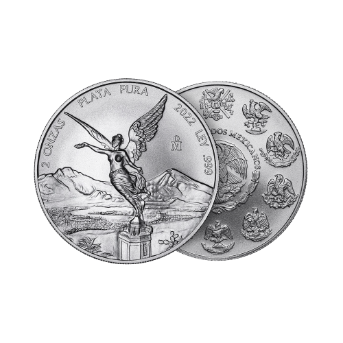 Thumbnail 2 oz Mexican Libertad Zilveren Munt 2022 perspectief 1