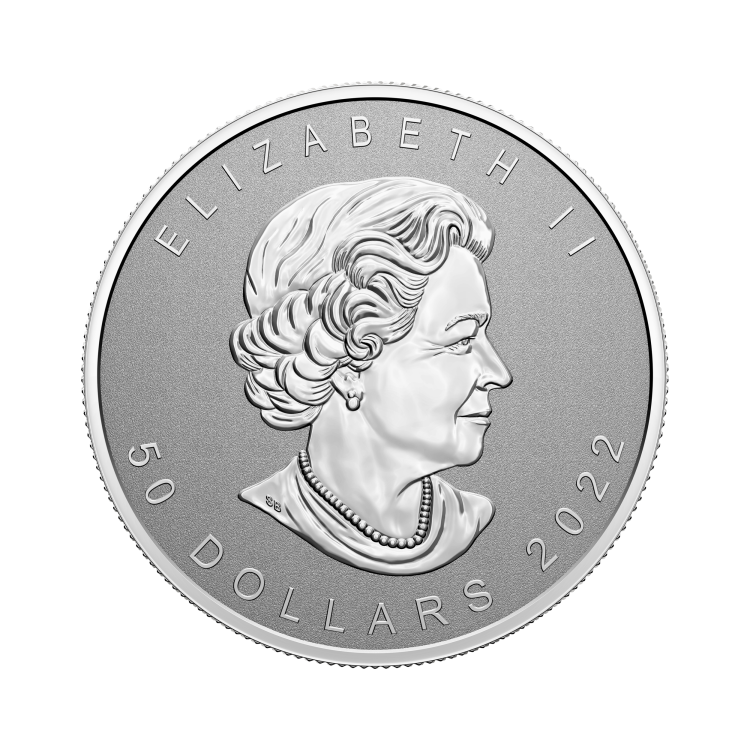 5 oz Royal Canadian Mint Zilveren Munt 2022 achterkant