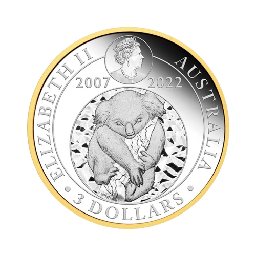 Thumbnail 3 oz Koala Zilveren Munt 2022 achterkant