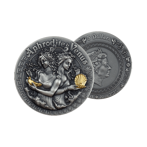 Thumbnail 2 troy ounce silver coin Aphrodite and Venus - Niue 2020 back