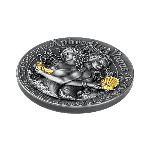 Thumbnail 2 troy ounce silver coin Aphrodite and Venus - Niue 2020 angle 1
