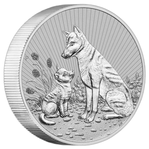 Thumbnail 10 troy ounce zilveren munt Piedfort Dingo - volgende generatie 2022 achterkant