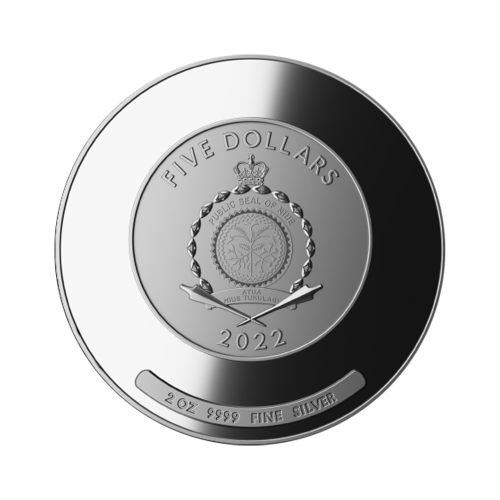 Thumbnail 2 troy ounce zilveren munt Algoritme - Emoties 2022 Proof achterkant
