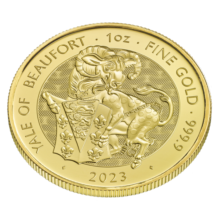 1 oz Tudor Beasts Gouden Munt achterkant