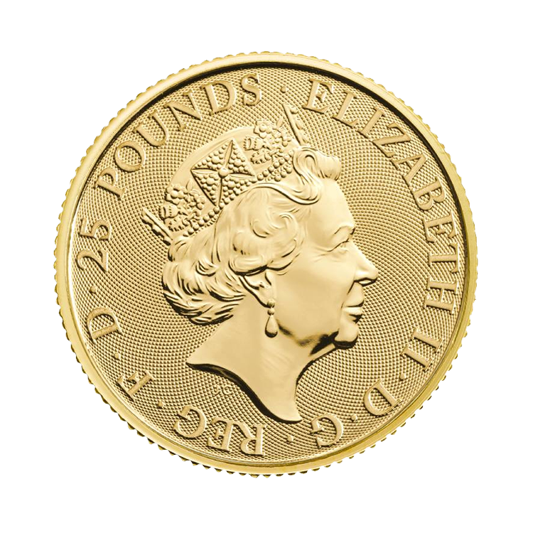 1/4 oz Tudor Beasts Gold Coin back