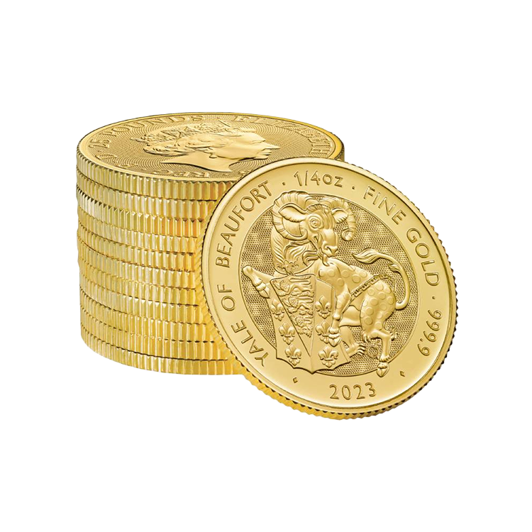 1/4 oz Tudor Beasts Gold Coin angle 2