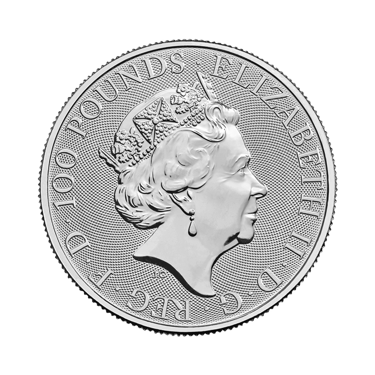 1 oz Royal Mint Platina Munt 2023 achterkant