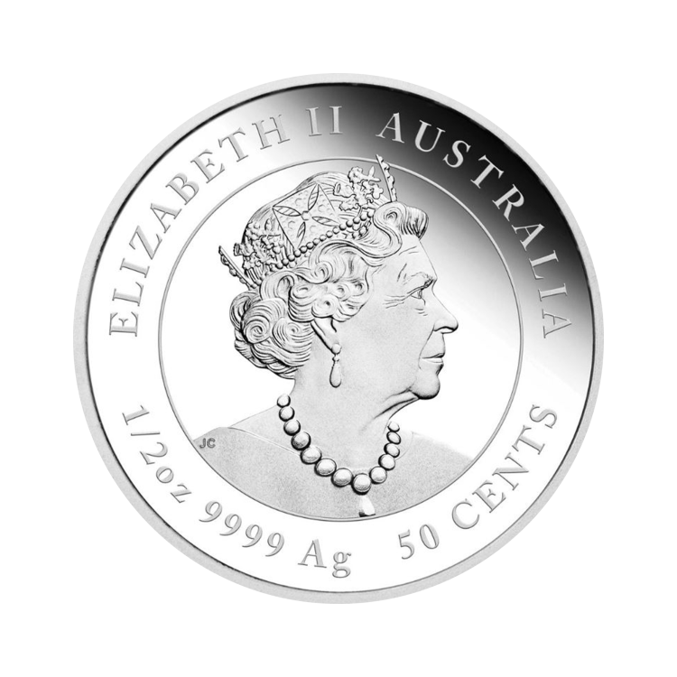 1/2 oz Lunar Zilveren Munt 2023 achterkant