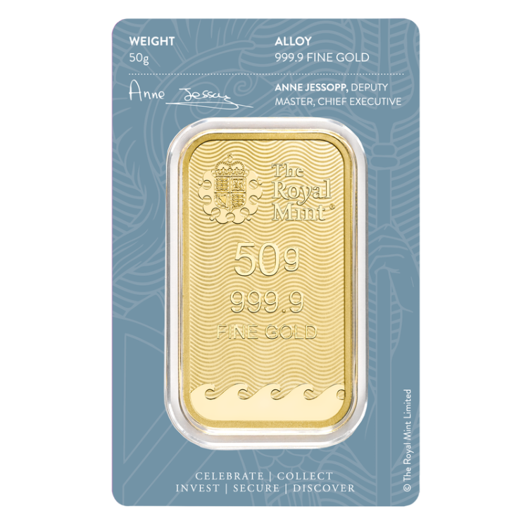 50g Royal Mint Lingot d'Or back