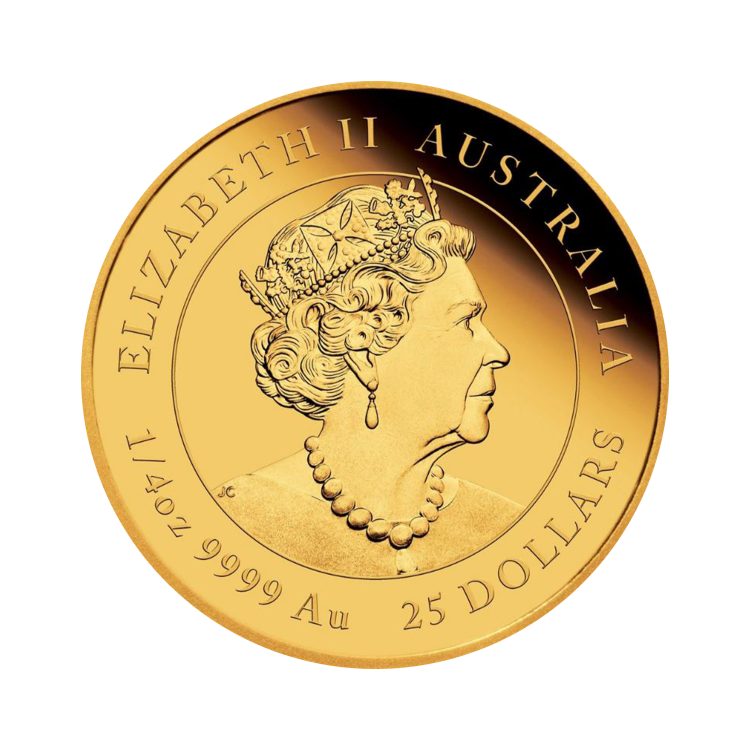 1/4 oz Lunar Gouden Munt 2023 achterkant
