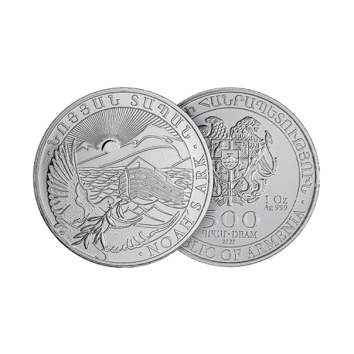 Thumbnail 1 troy ounce zilveren Noah's Ark munt 2022 of 2023 perspectief 1