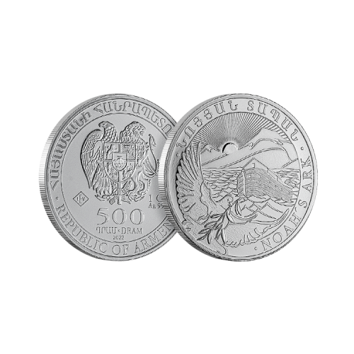 Thumbnail 1 troy ounce zilveren Noah's Ark munt 2022 of 2023 perspectief 2