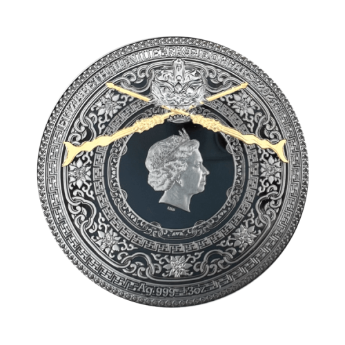 Thumbnail 3 troy ounce zilveren munt Zhang Fei antieke afwerking 2021 achterkant