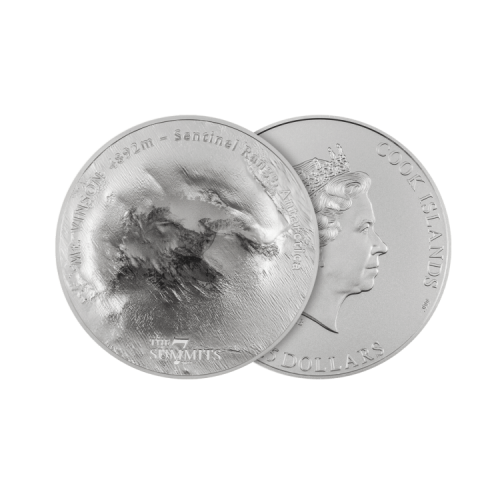 Thumbnail 5 troy ounce zilveren munt Mount Vinson 2022 perspectief 1