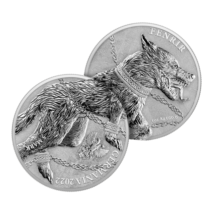 1 oz Germania Zilveren Munt 2022 perspectief 1