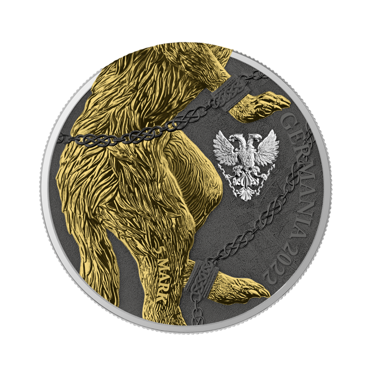 2 oz Germania Zilveren Munt 2022 achterkant