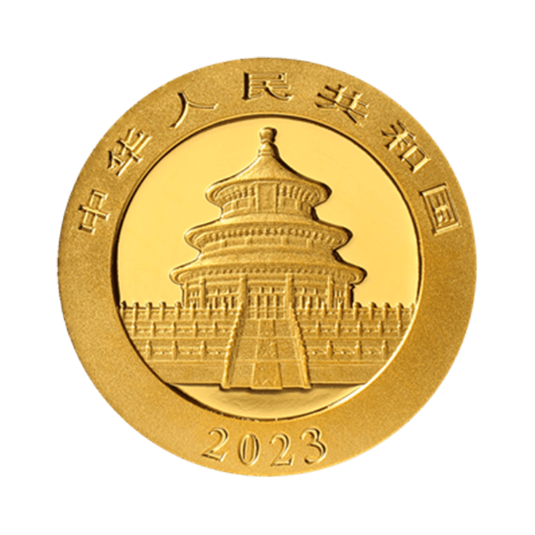 1g Panda Gouden Munt 2023 achterkant