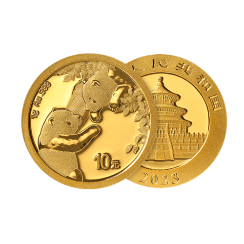 Thumbnail 1g Panda Gouden Munt 2023 perspectief 1