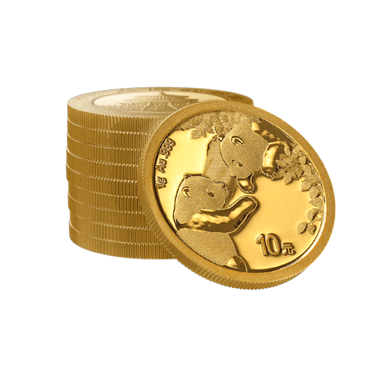 1g Panda Gouden Munt 2023 perspectief 2