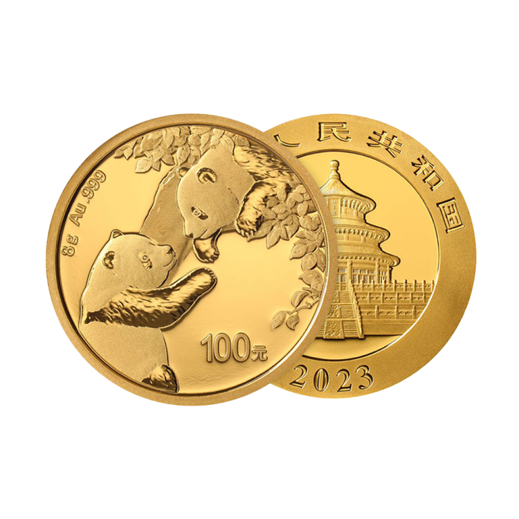 8g Panda Gouden Munt 2023 perspectief 1