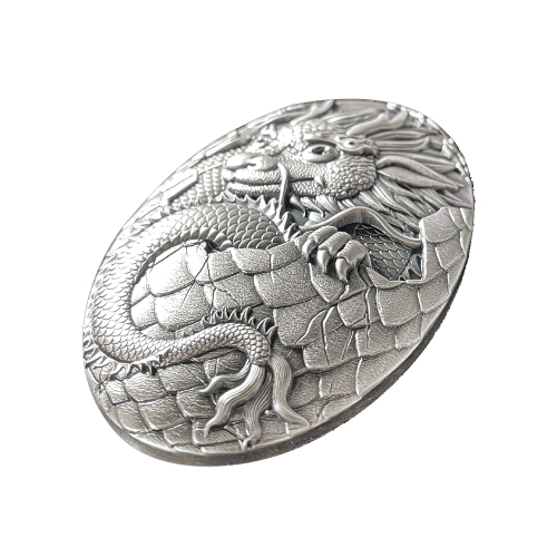 Thumbnail 5 troy ounce zilveren munt Ei van de draak 2024 perspectief 1
