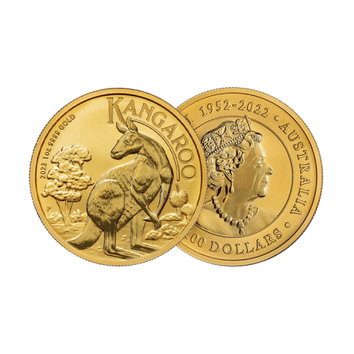 Thumbnail 1 oz Kangaroo Gold Coin 2023 angle 1