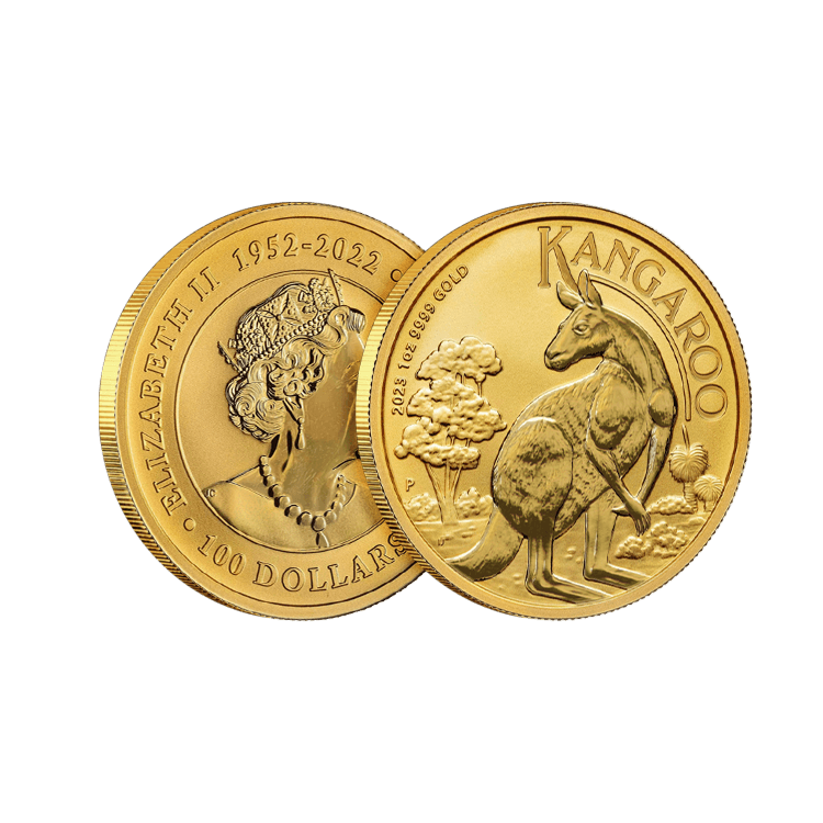 1 oz Kangaroo Gold Coin 2023 angle 2