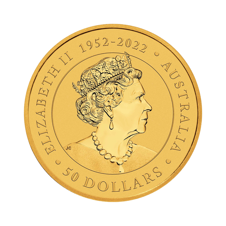 Achterkant 1/2 oz gouden Kangaroo 2023