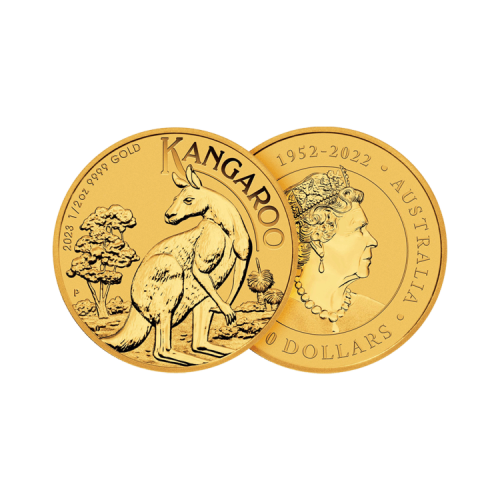 Thumbnail Design 1/2 troy ounce gouden Kangaroo munt 2023