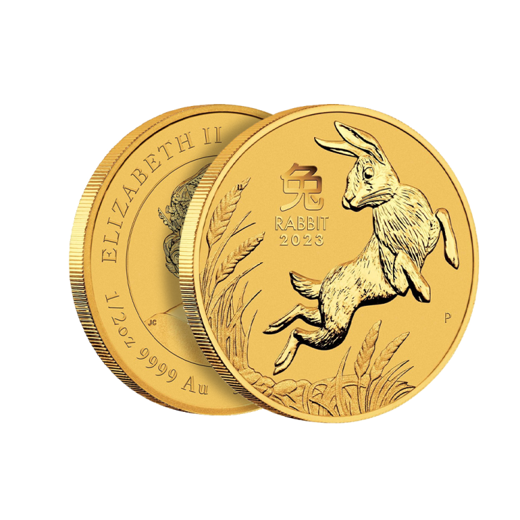 1/2 oz Lunar Gouden Munt 2023 perspectief 2