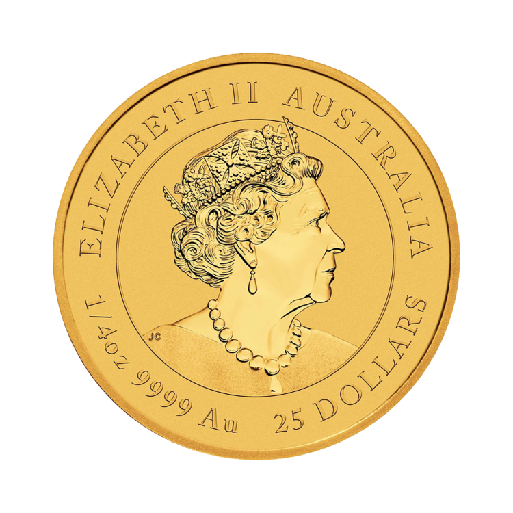 1/4 oz Lunar Gouden Munt 2023 achterkant