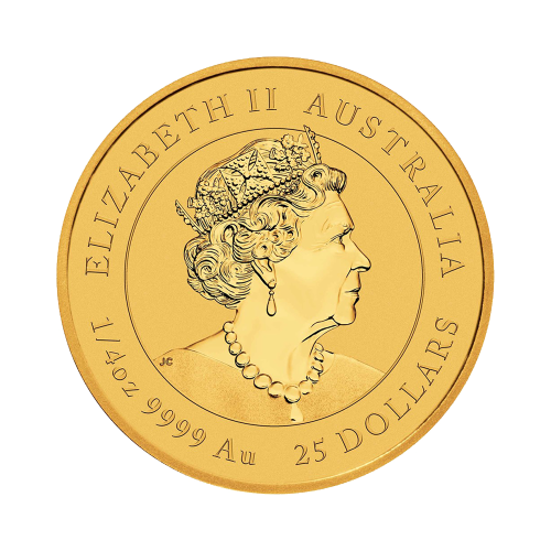 Thumbnail 1/4 oz Lunar Gouden Munt 2023 achterkant