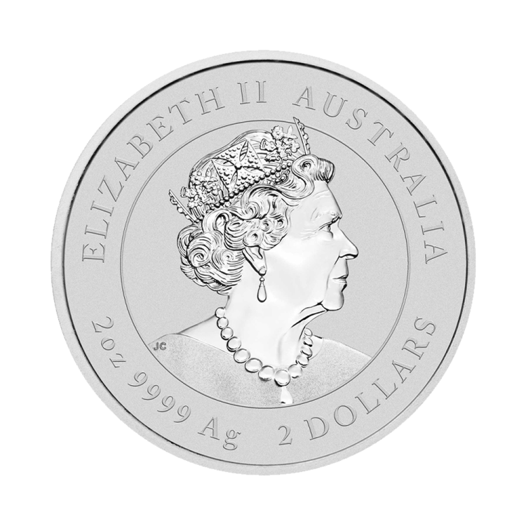 2 oz Lunar Zilveren Munt 2023 achterkant