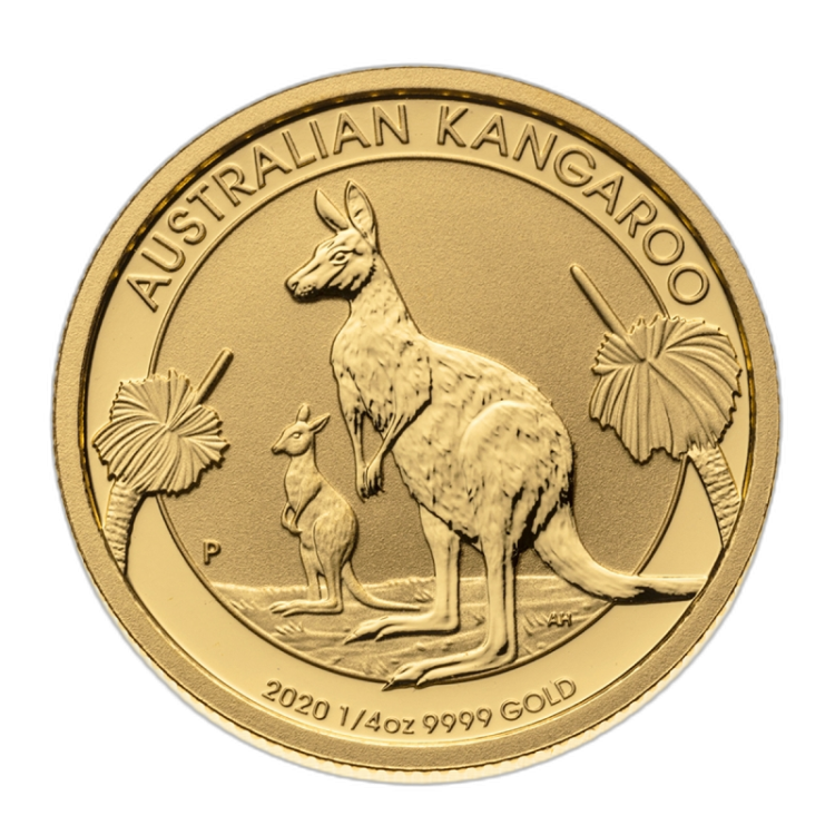 1/4 oz Kangaroo Gouden Munt 2020 voorkant