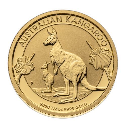 Thumbnail 1/4 oz Kangaroo Gouden Munt 2020 voorkant
