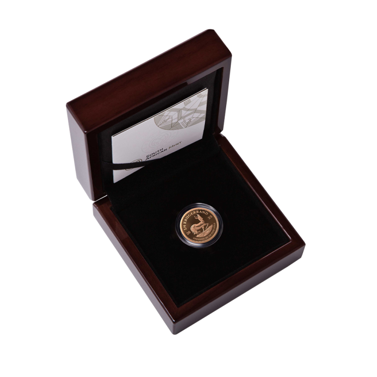 1/4 oz Krugerrand Proof Gold Coin 2023 angle 2