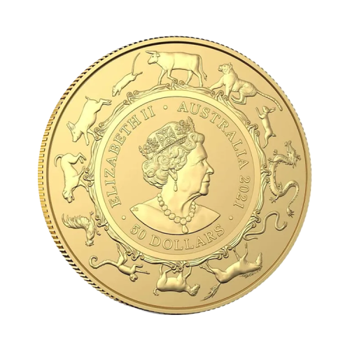 Thumbnail 1/2 oz Lunar Gouden Munt achterkant
