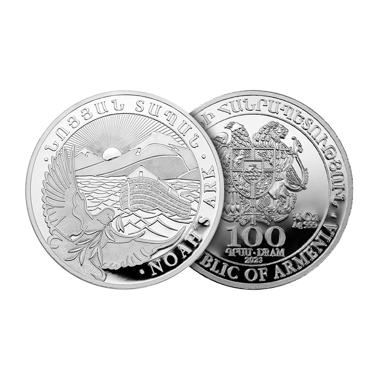 1/4 oz Geiger Zilveren Munt 2023 perspectief 1