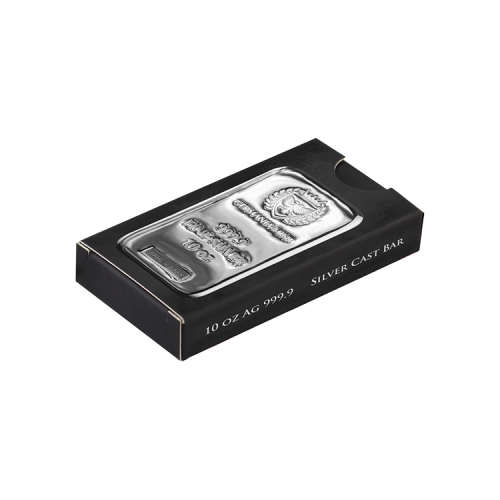 Thumbnail 10 oz Germania Mint Lingote de Plata angle 2