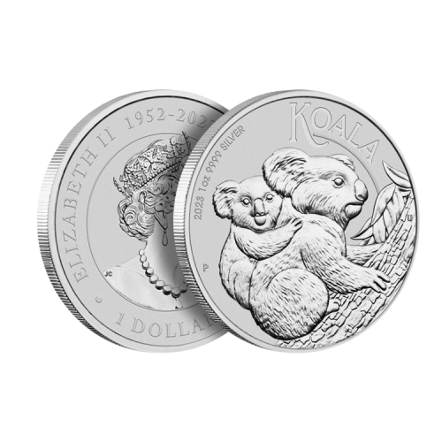 Thumbnail 1 oz Koala Zilveren Munt 2023 perspectief 2