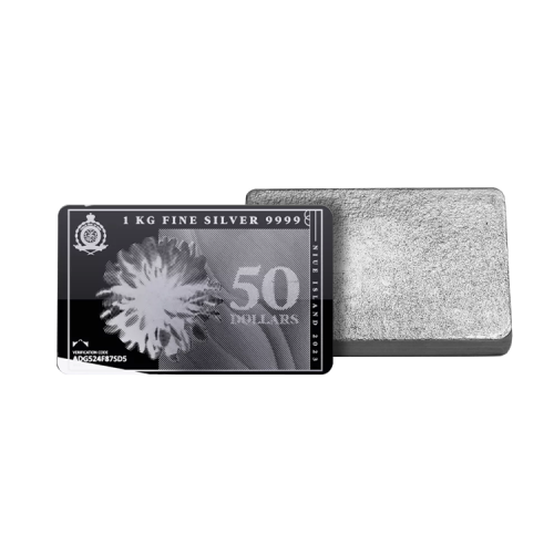 Thumbnail 1 kilo silver coin bar Silvernote 2023 angle 2