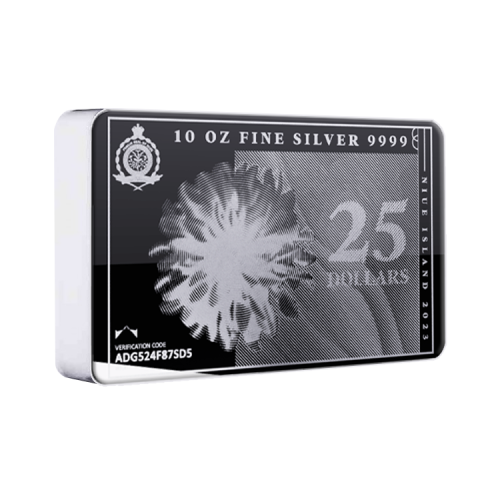 Thumbnail 10 troy ounce zilveren muntbaar Silvernote 2023 perspectief 1