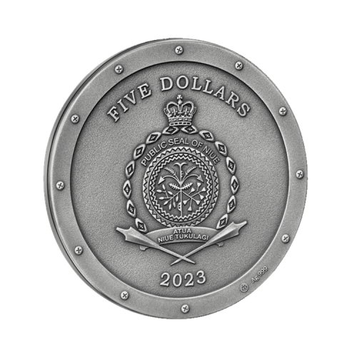 Thumbnail 2 troy ounce zilveren munt Metalen bij 2023 achterkant