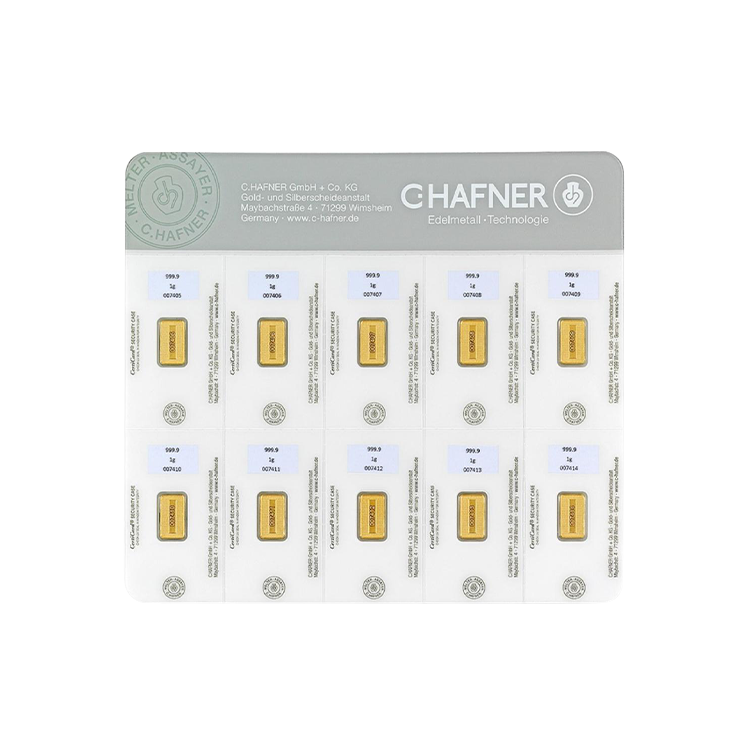 10g C. Hafner Goudbaar Smartpack achterkant