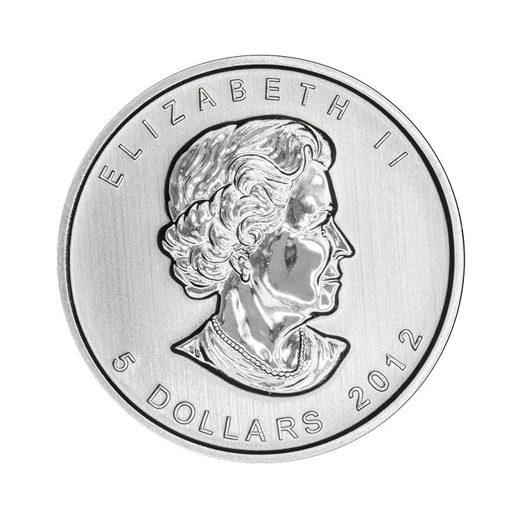 1 oz Royal Canadian Mint Zilveren Munt 2012 achterkant